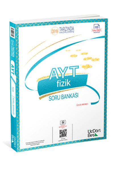 Üç Dört Beş Yayıncılık 345 - Üçdörtbeş AYT Fizik Soru Bankası  GÜNCEL BASKI