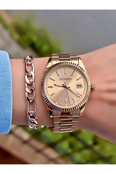 Homies New Season Women's Wristwatch - Steel Cord, Waterproof, Jewelled Model