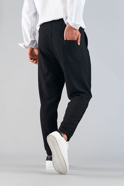 bombe Férfi nadrág elasztikus derék vászon kényelmes, rugalmas Lycra Basic Cotton Jogger