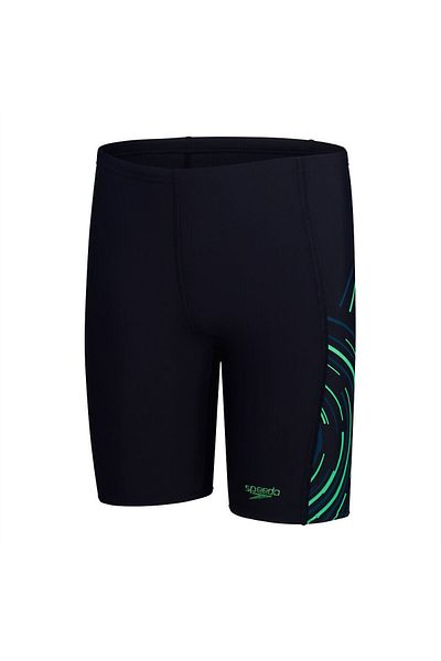 SPEEDO ملابس سباحة للأولاد باللون الأزرق الداكن/الأخضر