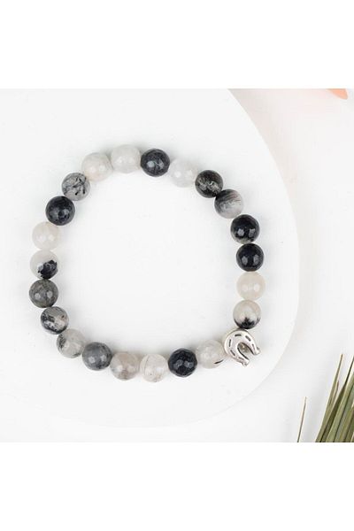 Mitr Plain Rutile Quartz Natural Stone Bracelet