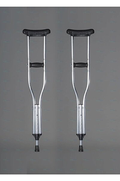 ermöztürk medikal Koltuk Altı Değneği (M 1.50-1.75 BOY) Alüminyum Pimli Çift Boy Ayarlanabilir
