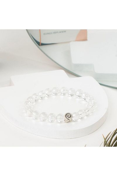 Mitr Crystal Quartz (Energy stone) Natural Stone Bracelet (Face)
