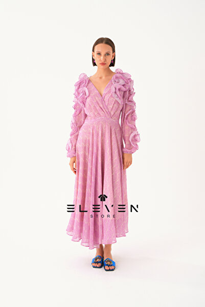 ELEVEN TASARIM KOL DETAY ELBİSE