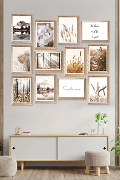PINALE ART 12 Parça Çerçeve Görünümlü Mdf Tablo Set