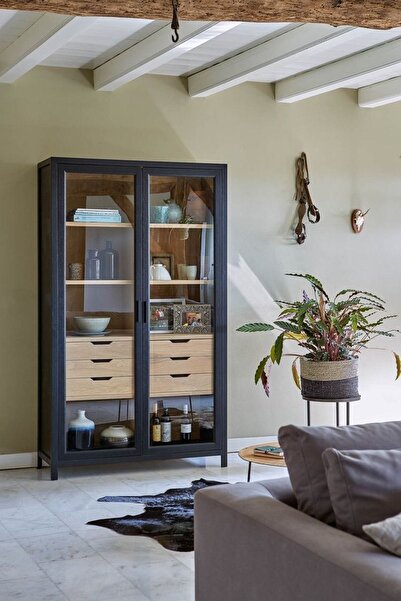 Latanwood Adel Siyah Camlı Konsol