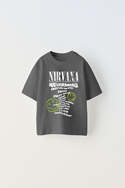 GIA - ART The Champ Nirvana Written Smile Štampano Dimljena dečija majica