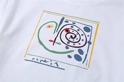 Touz Moda Face Art Printed White Crop