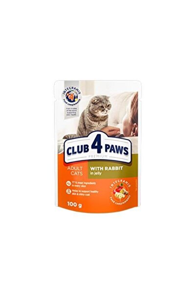 Genel Markalar C0877-Club4Paws Tavşanlı Premium Pouch Kedi Maması 100 Gr