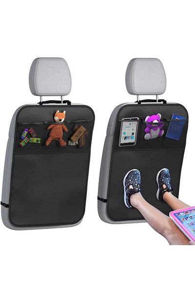RevuBaby Back Seat Organizer for Kids - Eco 2 Pcs Car Organizer and Protector
