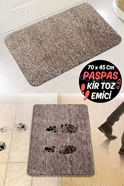Munico Suyu İçine Hapseden Kapı Banyo Paspası Gri Şık Tüylü Clean Step Mat Özellikli Çok Fonksiyonlu Paspas