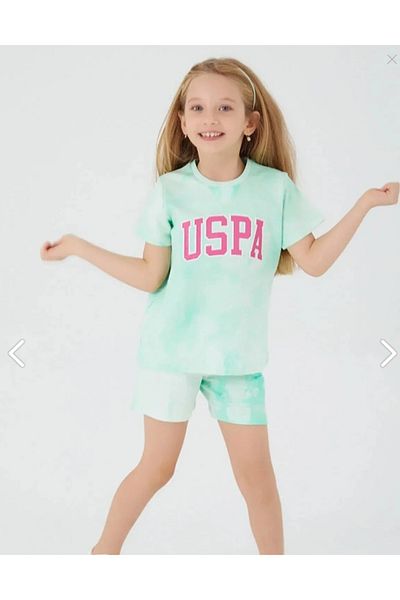 U.S. Polo Assn. US POLO US1422-G Κοστούμι σορτς για κορίτσια - Μέντα