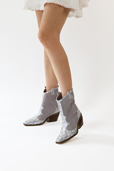 Elile Shoes Hakiki Deri 35-36-41-42 Numara Western Yazlık Kadın Bot