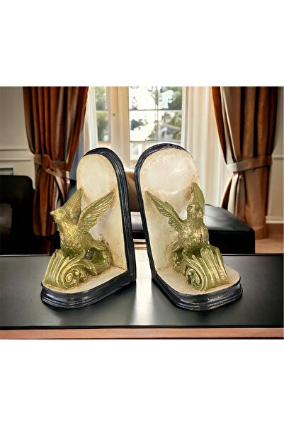 SZN DEKOR Kuşlu Kitap Tutacağı ,Masa Dekoru Kitaplık Dekoru ,Ofis Dekorasyonu...