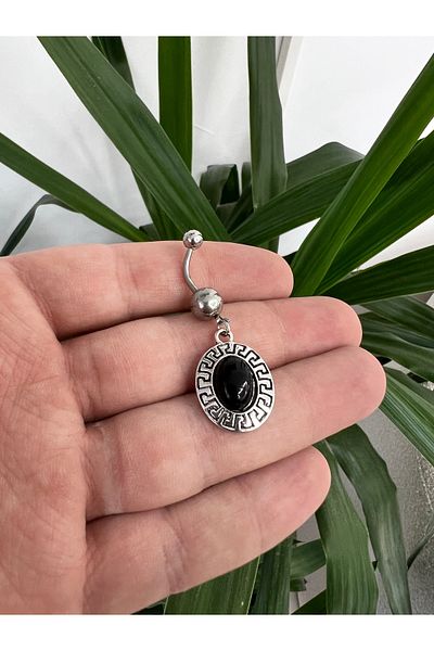 Karınca Piercing Ethnic Surgical Steel Belly Piercing Colored Jewelled Dangle Belly Piercing