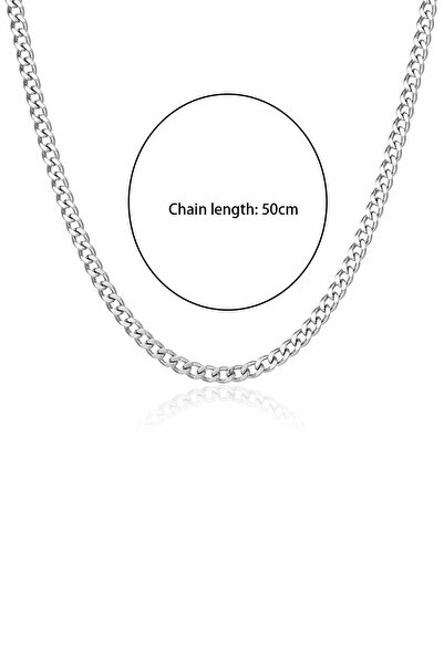 Bluem ستانلس ستيل 50 سم. سلسلة الشعير - قلادة سلسلة مستوردة مقاومة للتشويه