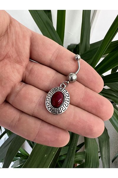 Karınca Piercing Ethnic Surgical Steel Belly Piercing Colored Jewelled Dangle Belly Piercing