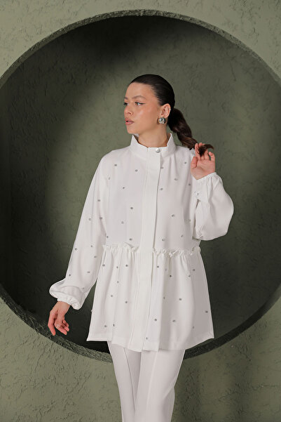 Melike Tatar EKRU 3-3115 Model Jewelled Set