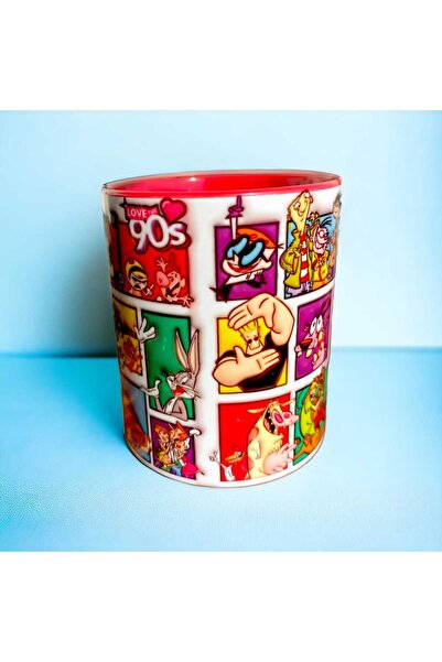 mug shop 90 قطعة من الأفلام المخططة - أكواب بتصميم توم وجيري، سكوبي دو، فلينتستون وبونز باني