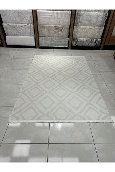 DİLEK HALI MATİZ  3295 A KEMİK BEYAZ Doğal ipliklerle  Üretilen Modern Desenl...