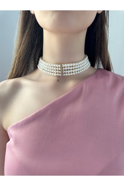 GLORIA NK JEWELLERY Küçük Choker Inci Kolye