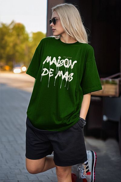 Mythologie Σετ μπλουζάκι και σορτς Nefti Green Black Printed Oversize - Crew Neck