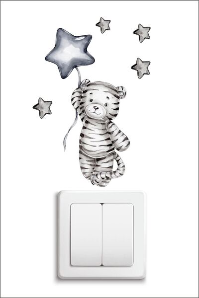 Kt Grup ملصق مقبس تيدي بير مخطط