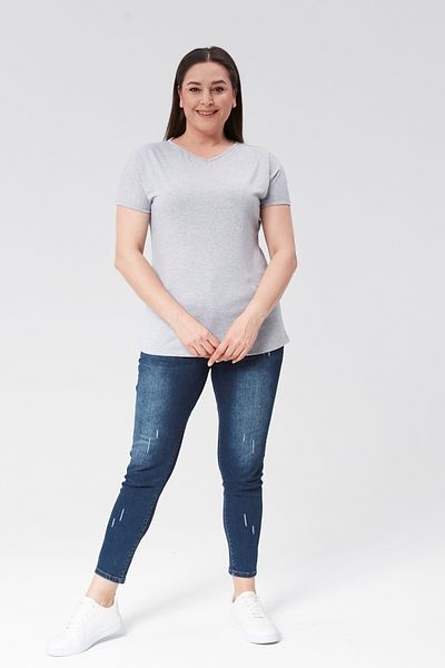 Curvy Trend Μπλούζα σταυρού με κοντό μανίκι