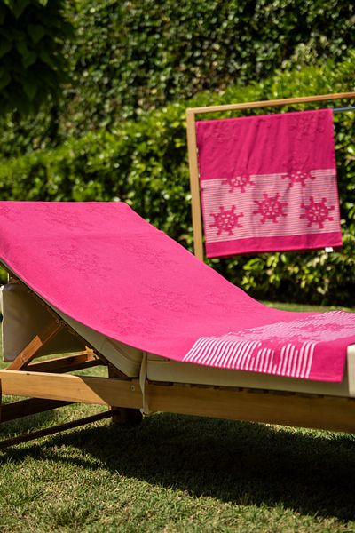 Menderes Home Πετσέτα θαλάσσης Fuchsia Curl - Cotton Collection