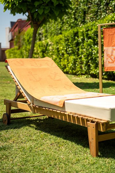 Menderes Home Βαμβακερή συλλογή Bukle Beach Towel Anchor Orange