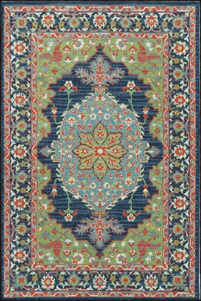 Rugs Modern Halı Covor lavabil cu țesătură cu model floral tradițional încadr...