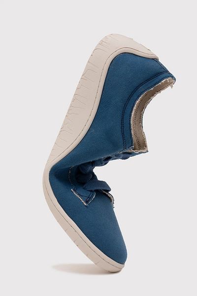 Vaneda Pantofi pentru bărbați V-Barefoot Comfort Linen - Indigo Blue 1383