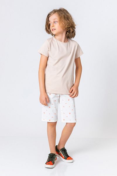 incity Boys' Plain Round Neck Short Sleeve Basic T-Shirt