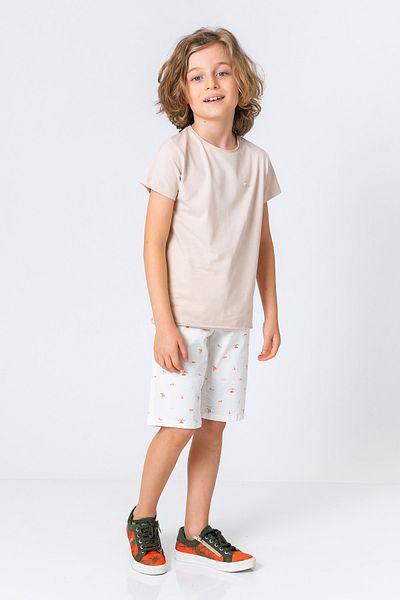 incity Boys' Plain Round Neck Short Sleeve Basic T-Shirt