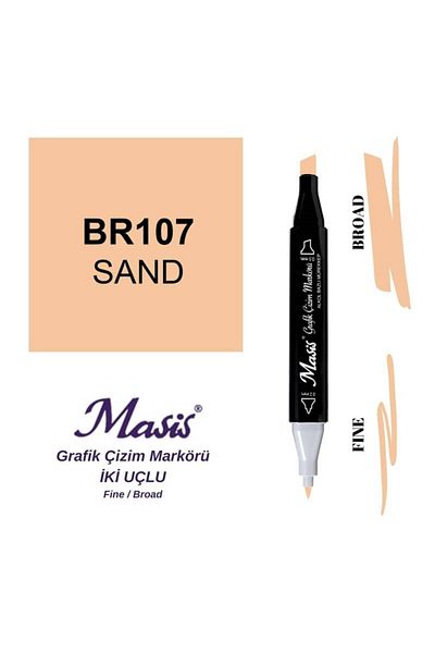 Masis 107 Sand Marker Graphic Drawing Pen - Double Ended