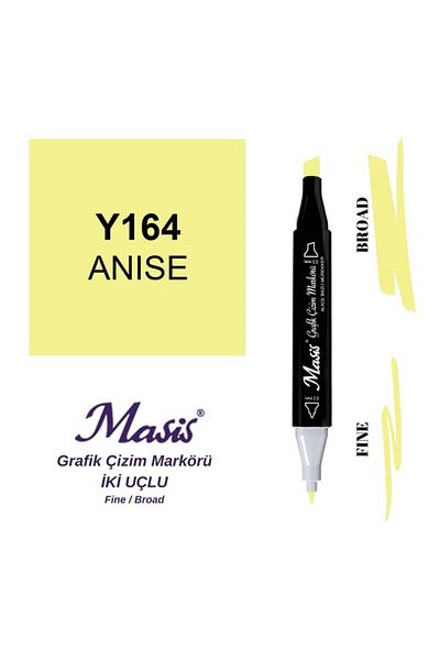 Masis 164 Model Graphic Drawing Pen - Double Ended, Anise