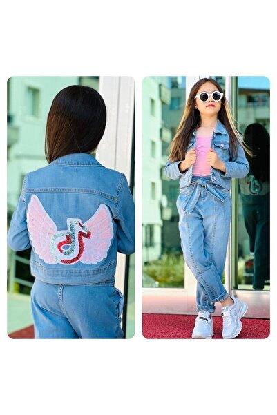 muzur kids 4-Piece Combination - Denim Jacket, Jeans, Badi and Belt