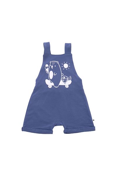 Little Yucca Yucca Organic Cotton Shorts - Midnight Blue Salopet