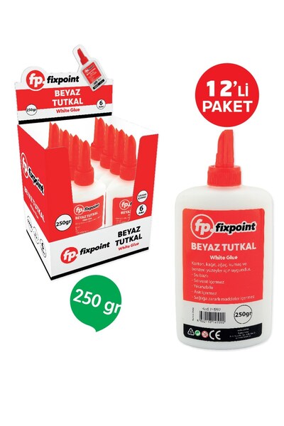 FixPoint Çok Amaçlı Beyaz Tutkal Maxi 250gr FixPoint P-1992 12li Paket