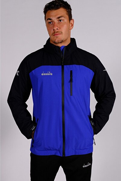Diadora Elite - Чоловічий синьо-темно-синій водонепроникний спортивний дощовик - 44YĞM10ELT