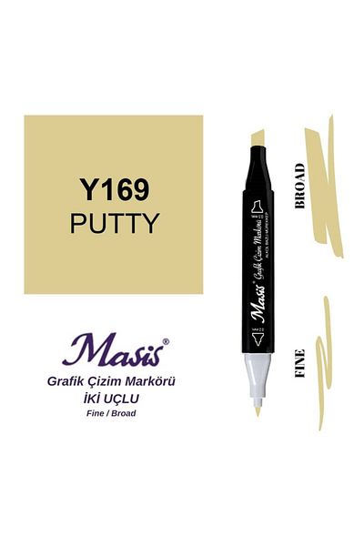 Masis Green 169 Glass Paste Patterned Double Ended Graphic Pen