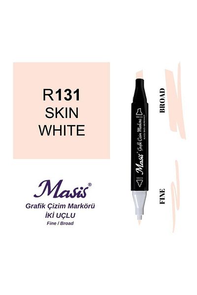 Masis 131 Model Skin White Double Ended Graphic Pen