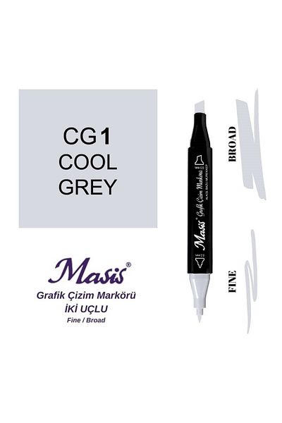 Masis Cold Gray Double Ended Graphic Stylus - CG1