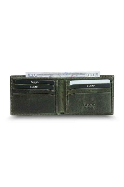 GUARD Antique Green Thin Classic Leather Men's Wallet