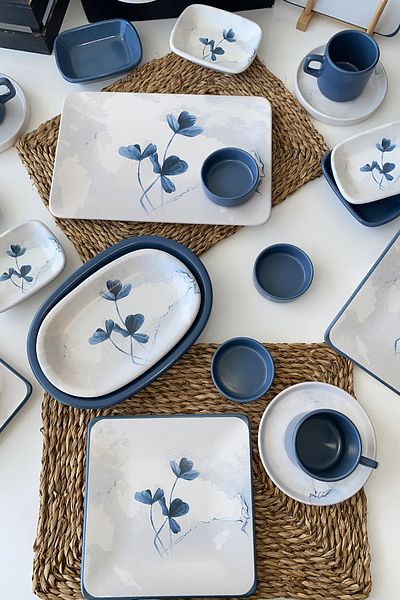 Keramika Blue Magic - 30 Piece Breakfast Set for 6 People