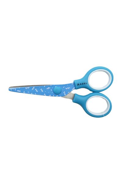 Adel 13 cm Blunt Tip Stainless Steel School Scissors - Blue Patterned4012145711
