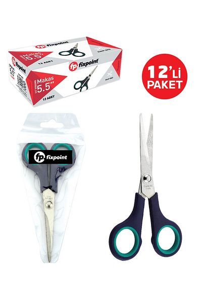 FixPoint 5.5 inch FixPoint P-3033 Office Scissors - Pack of 12