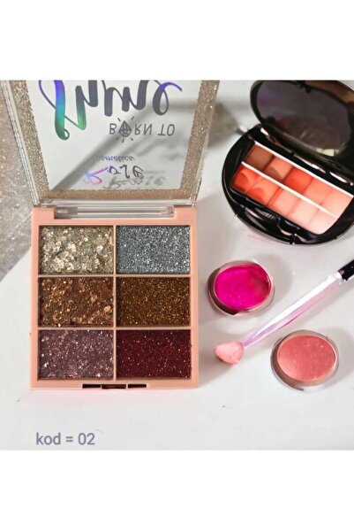 Rose Glitter Powder 6'lı Far Seti