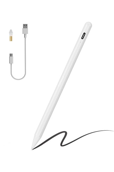 m.tk moveteck قلم رسم مائل لجهاز Ipad Pro مقاس 13 بوصة من الجيل السابع متوافق مع عدم استشعار راحة اليد وسمك القلم المتغير Palm M4