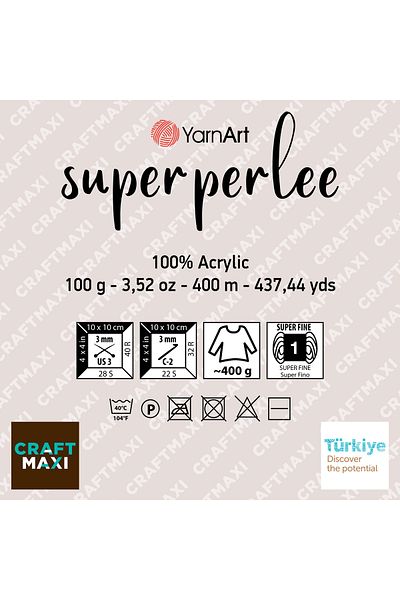 Yarnart Super Perlee - Νήμα Πλεξίματος Χεριών Dark Cream-854